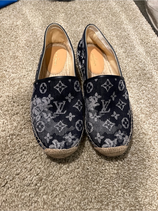 Louis Vuitton Shoes - Louis Vuitton Navy Monogram Denim Espadrilles